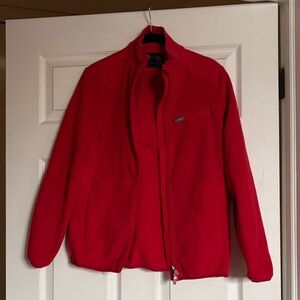 Figs Bright Red On-Shift Fleece Jacket